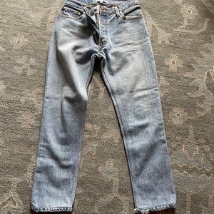 Re/Done High Rise Ankle Crop Jeans, Size 27